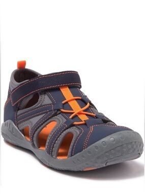 Harper Canyon Kyle Navy Gray & Orange Water Sport Shoes/ Sandals, Size 1
